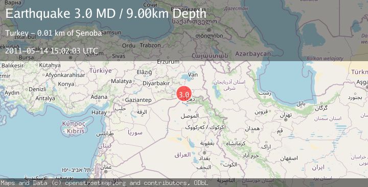 Map of TURKEY-SYRIA-IRAQ BORDER REGION
