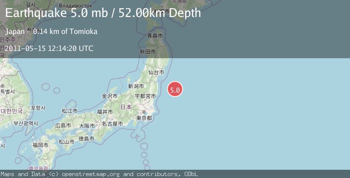 Map of OFF EAST COAST OF HONSHU, JAPAN