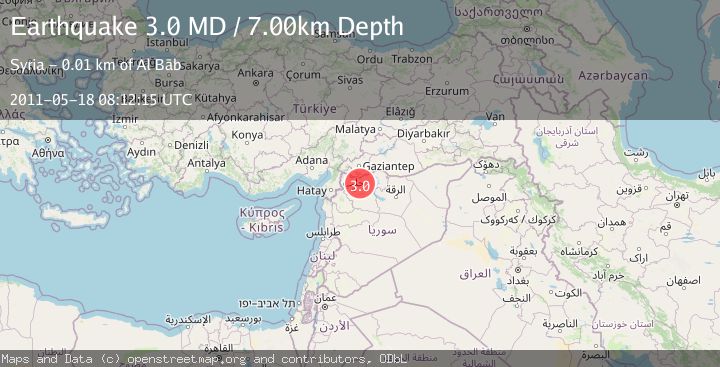 Map of TURKEY-SYRIA BORDER REGION