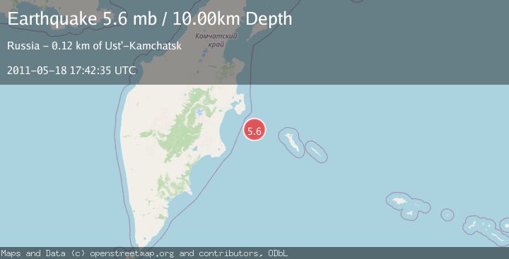 Map of OFF EAST COAST OF KAMCHATKA