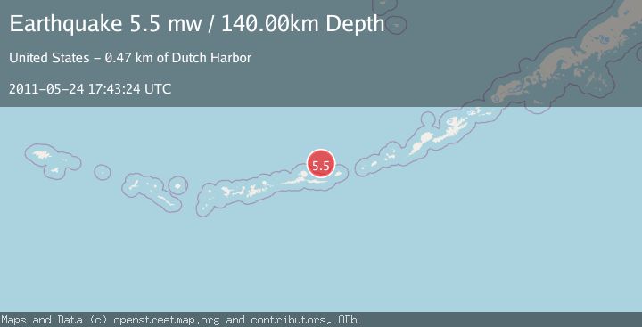 Map of ANDREANOF ISLANDS, ALEUTIAN IS.