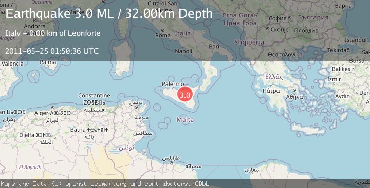 Map of SICILY, ITALY