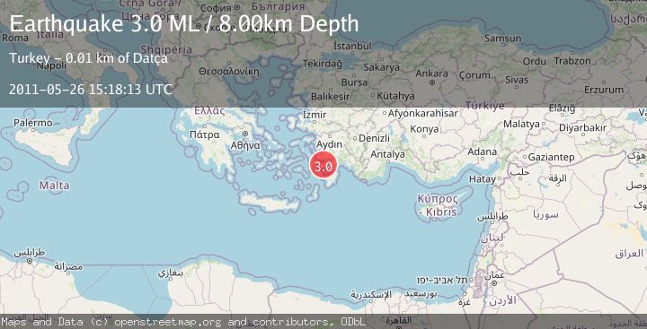 Map of DODECANESE ISLANDS, GREECE