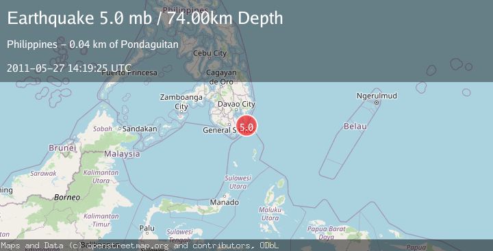 Map of MINDANAO, PHILIPPINES