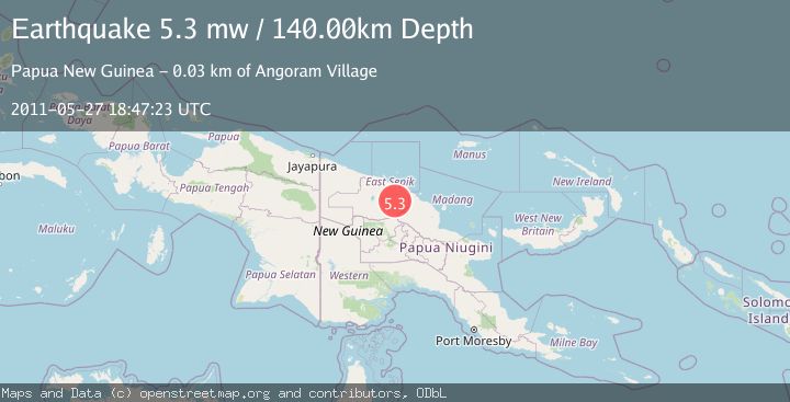 Map of NEAR N COAST OF NEW GUINEA, PNG.