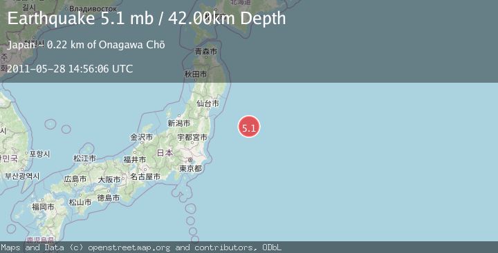 Map of OFF EAST COAST OF HONSHU, JAPAN