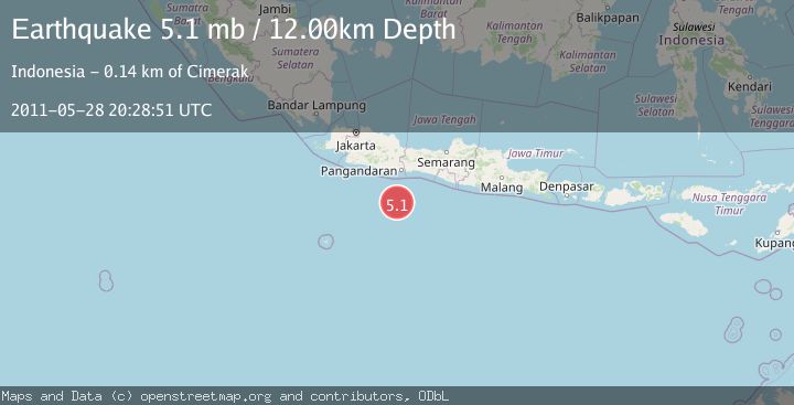 Map of JAVA, INDONESIA