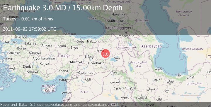 Map of EASTERN TURKEY