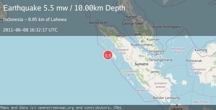 Map of NIAS REGION, INDONESIA