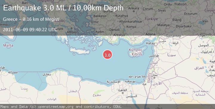 Map of EASTERN MEDITERRANEAN SEA