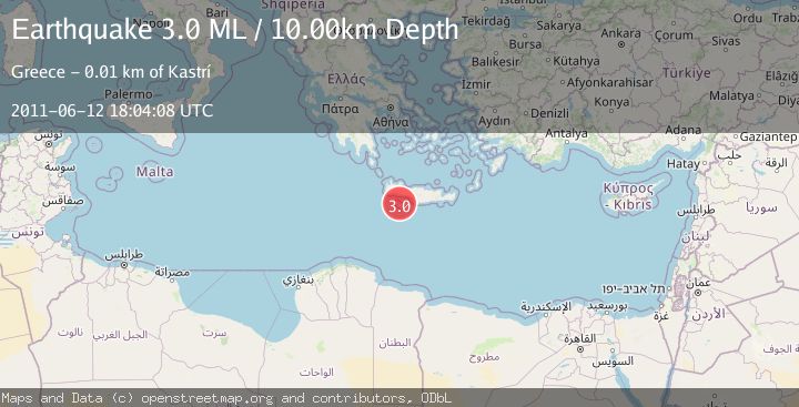 Map of CRETE, GREECE