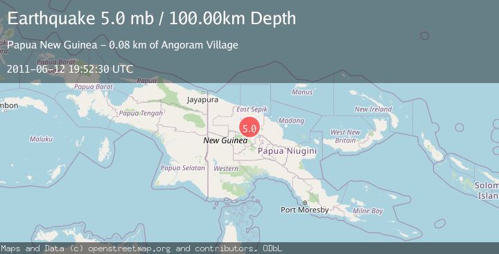 Map of NEW GUINEA, PAPUA NEW GUINEA