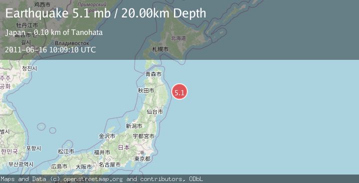 Map of OFF EAST COAST OF HONSHU, JAPAN