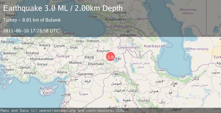 Map of EASTERN TURKEY