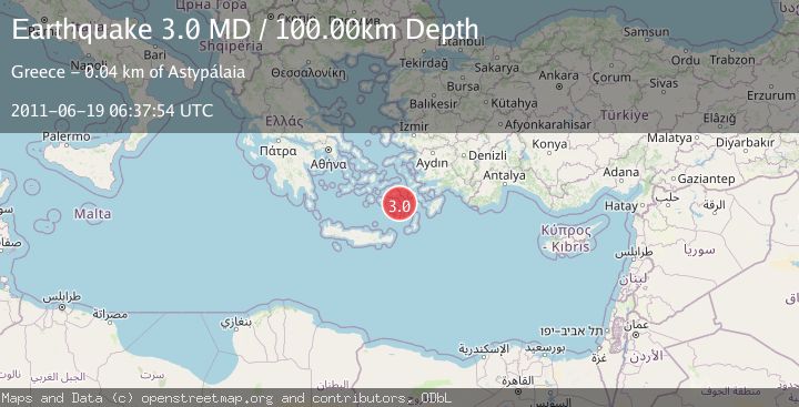 Map of DODECANESE ISLANDS, GREECE