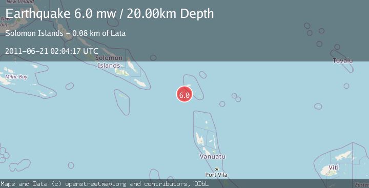 Map of SANTA CRUZ ISLANDS