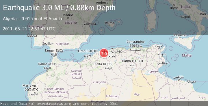 Map of NORTHERN ALGERIA
