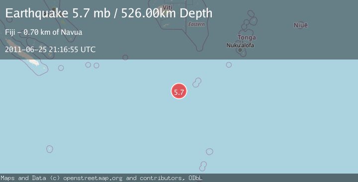 Map of SOUTH OF FIJI ISLANDS