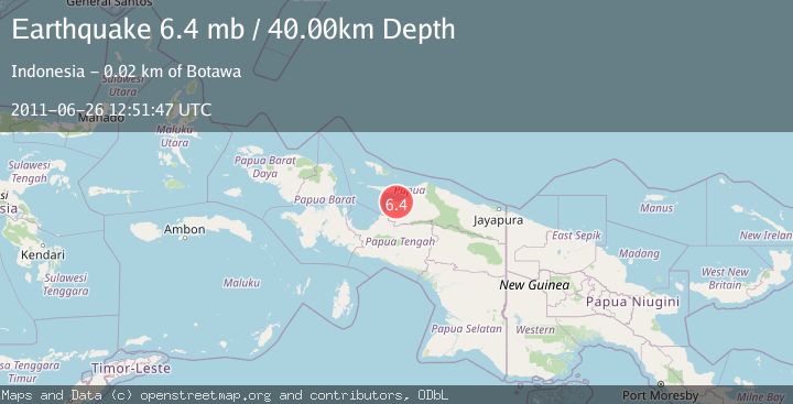 Map of NEAR N COAST OF PAPUA, INDONESIA