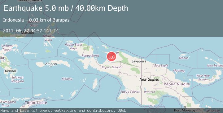 Map of NEAR N COAST OF PAPUA, INDONESIA