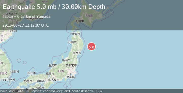 Map of OFF EAST COAST OF HONSHU, JAPAN