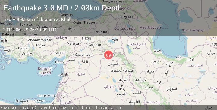 Map of TURKEY-SYRIA-IRAQ BORDER REGION