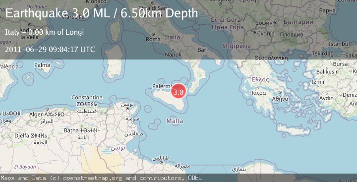 Map of SICILY, ITALY