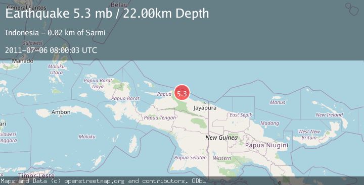 Map of NEAR N COAST OF PAPUA, INDONESIA