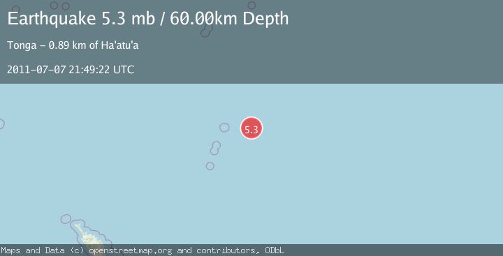 Map of KERMADEC ISLANDS REGION