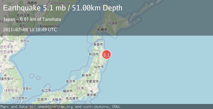 Map of NEAR EAST COAST OF HONSHU, JAPAN