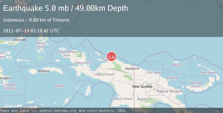 Map of NEAR N COAST OF PAPUA, INDONESIA