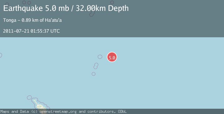 Map of KERMADEC ISLANDS REGION