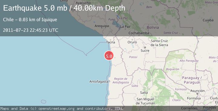 Map of OFFSHORE TARAPACA, CHILE