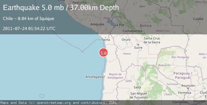 Map of OFFSHORE TARAPACA, CHILE