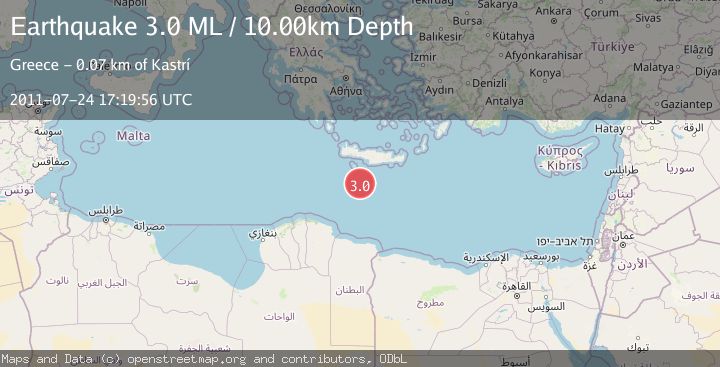 Map of CRETE, GREECE