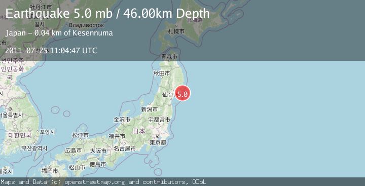 Map of NEAR EAST COAST OF HONSHU, JAPAN