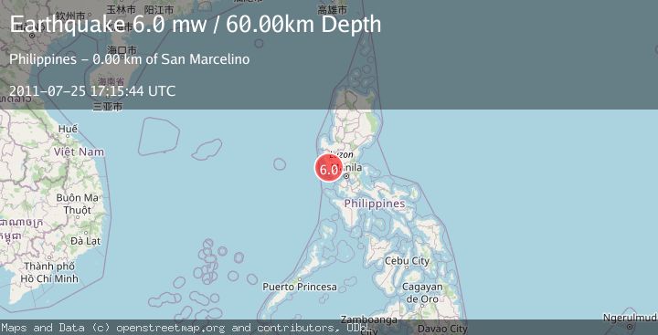 Map of LUZON, PHILIPPINES