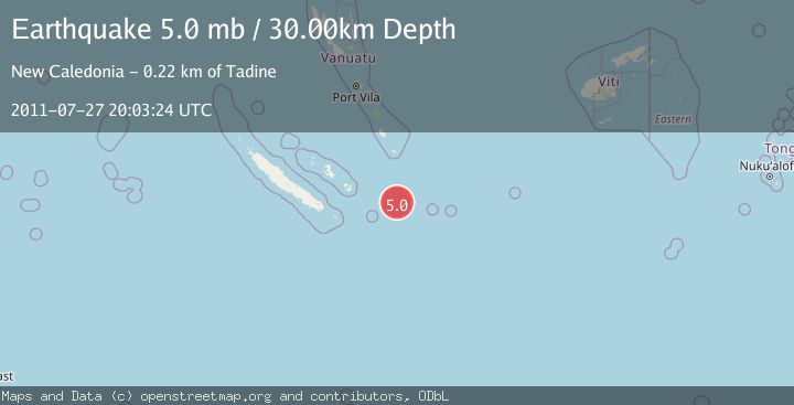 Map of SOUTHEAST OF LOYALTY ISLANDS