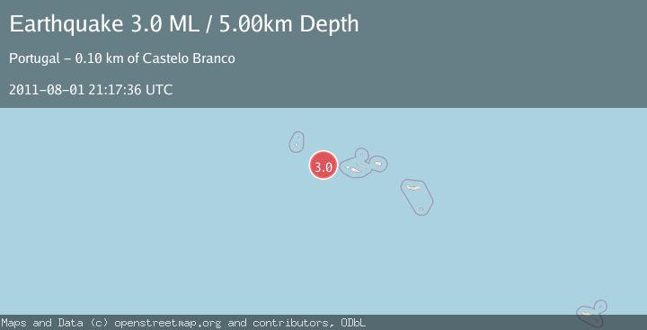 Map of AZORES ISLANDS, PORTUGAL