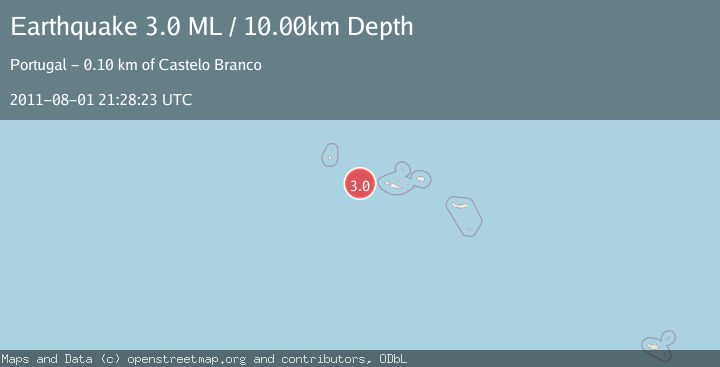Map of AZORES ISLANDS, PORTUGAL