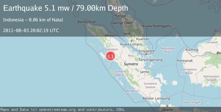 Map of NORTHERN SUMATRA, INDONESIA
