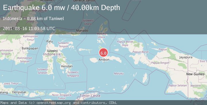 Map of CERAM SEA, INDONESIA