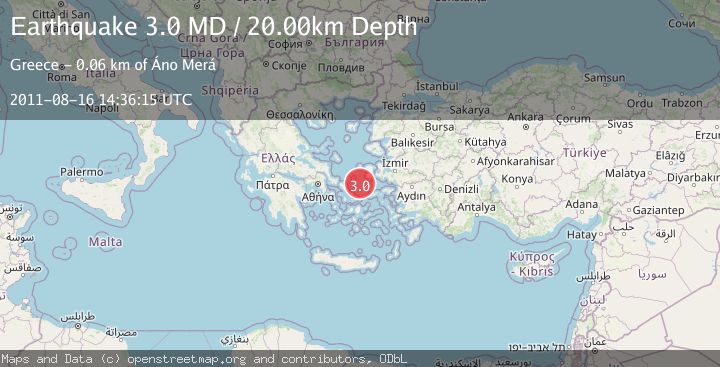 Map of DODECANESE ISLANDS, GREECE