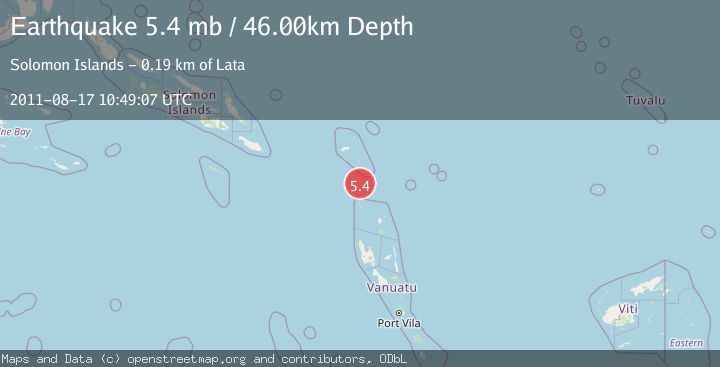Map of SANTA CRUZ ISLANDS