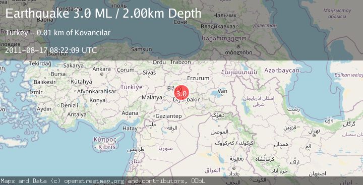 Map of EASTERN TURKEY