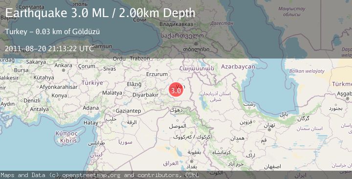 Map of EASTERN TURKEY