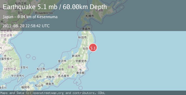 Map of NEAR EAST COAST OF HONSHU, JAPAN