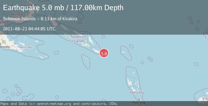 Map of SOLOMON ISLANDS