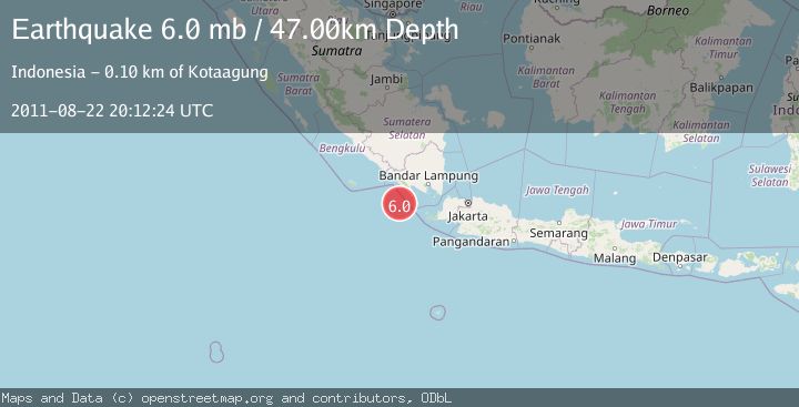Map of SUNDA STRAIT, INDONESIA