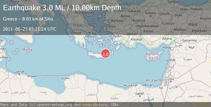 Map of CRETE, GREECE